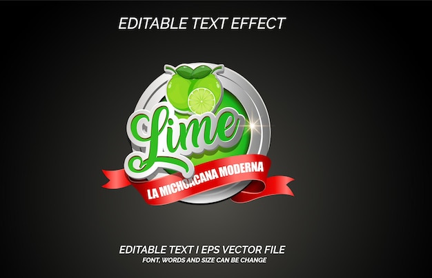 Logo effetto testo lime o etichetta