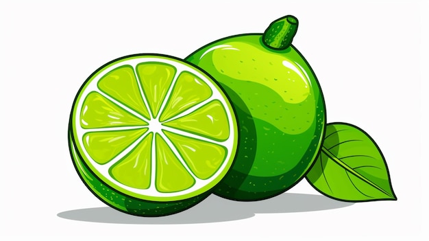 Lime vector on a white background