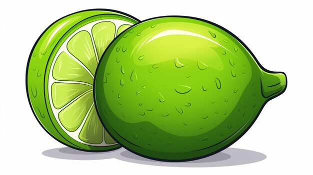 Vector lime vector on a white background