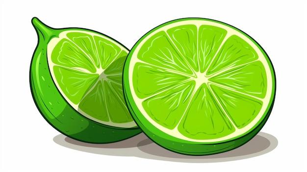 Vector lime vector on a white background