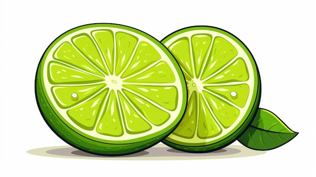 Vector lime vector on a white background