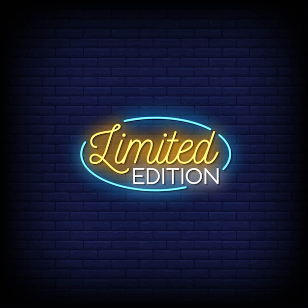 Limited Edition Neon Signs Style Text 