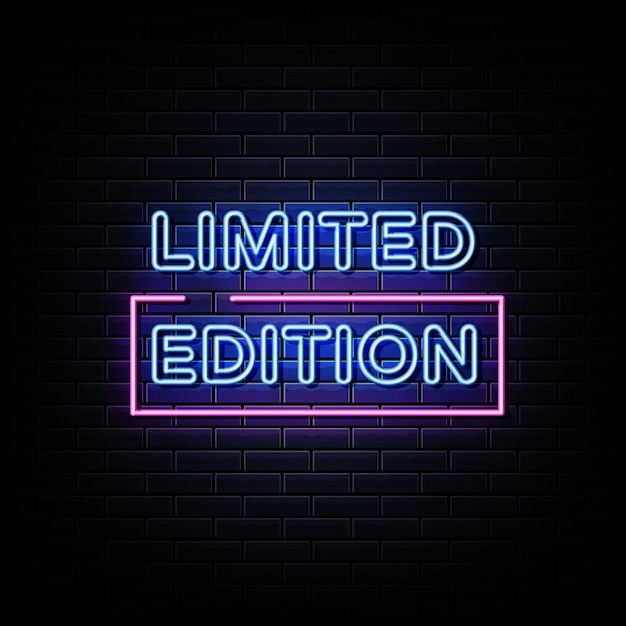 Limited Edition Neon Signs Style Text