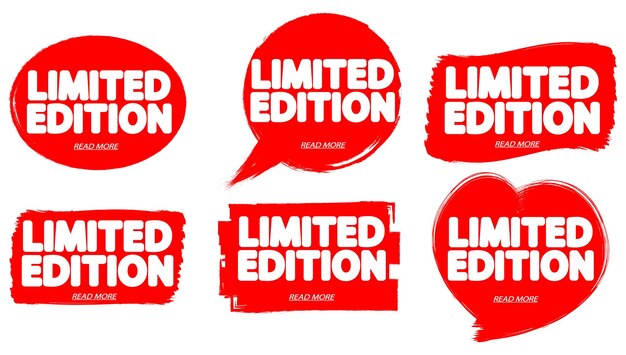 limited edition tags design template set promo banners