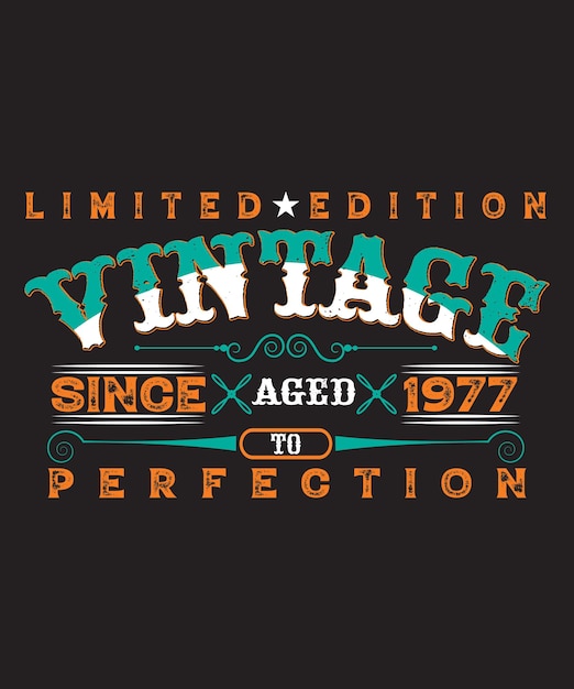 Vector limited edition vintage tshirt design