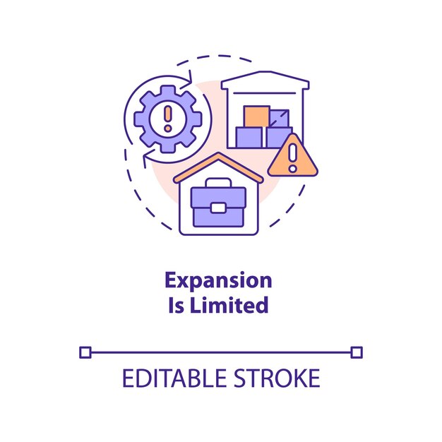 Icona del concetto di espansione limitata