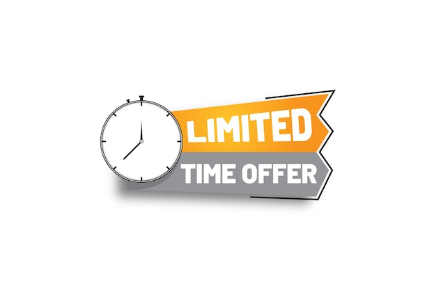 Premium Vector  Limited offer icon with time countdown modern