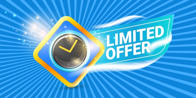 Offerta limitata con modello di progettazione banner sveglia