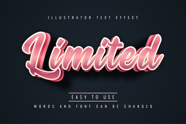 Vector limited text effect