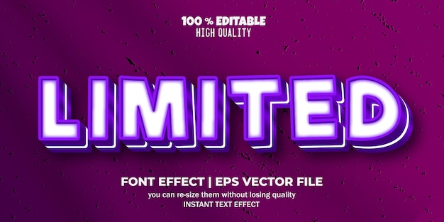 limited text effect