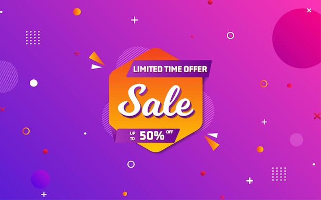 Limited time offer sale banner Sale banner promotion template design