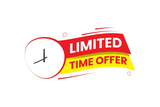 Limited time offer vector elements design