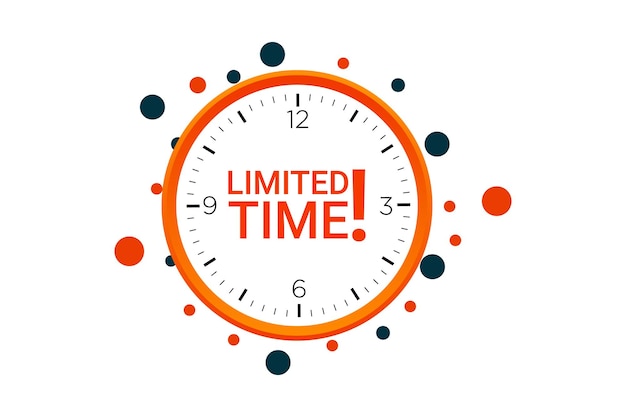 Limited Time offer with watch Vector element Design