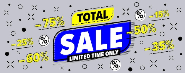 Limited time only total sale marketing banner