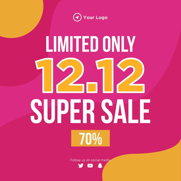 Limited time super sale banner design template