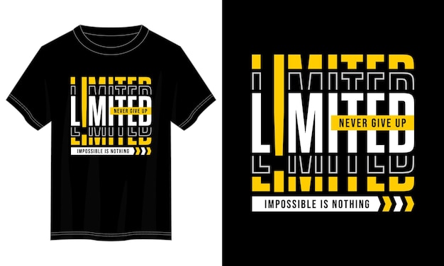 limited typography t-shirt design