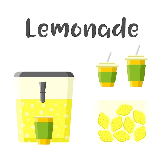 Limonade set. kleurrijk