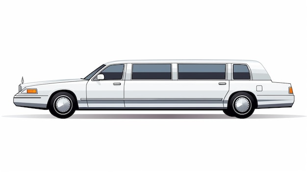 Limousine vector on a white background