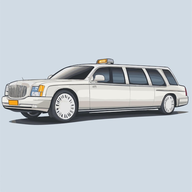 Limousine vector on a white background