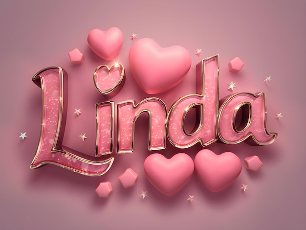 Vector linda name logo design background linda name typography beautiful art vector format