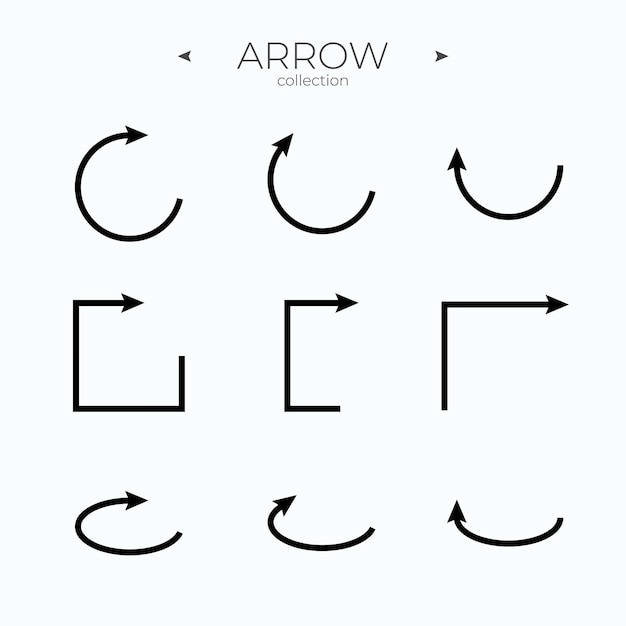 Набор иконок Line Arrow Коллекция иконок Line Современные векторные символы
