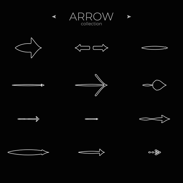 Вектор Набор иконок line arrow коллекция иконок line современные векторные символы