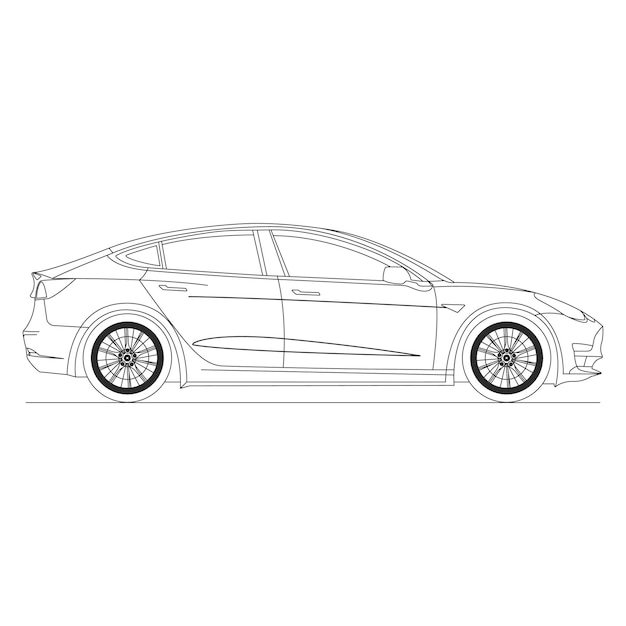 Line Art Car 18