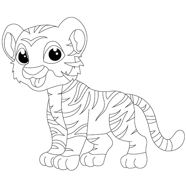 Line art coloring book page