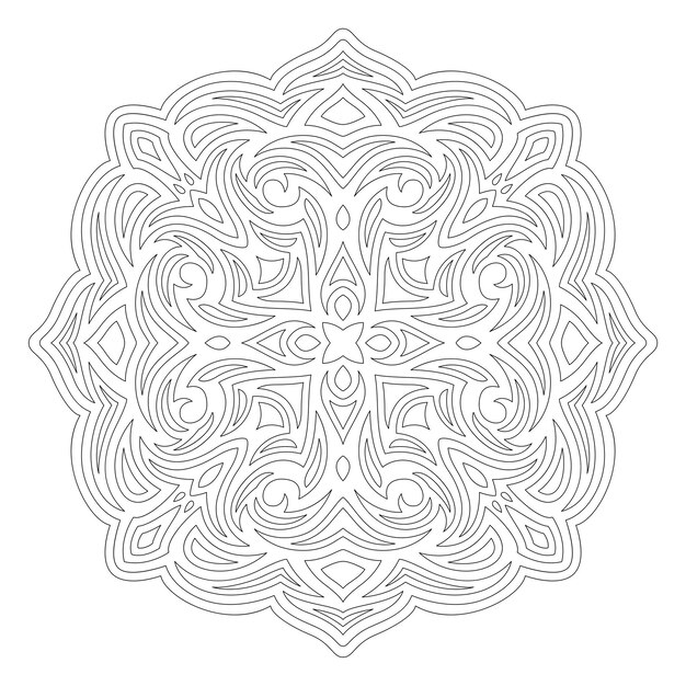 Line art for coloring book with single pattern