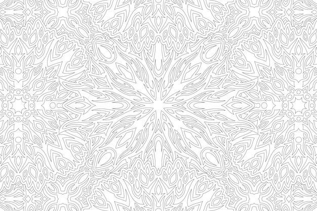 Premium Vector | Line art for coloring book with vintage pattern
