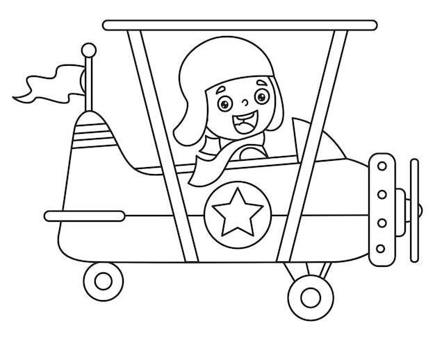 Line Art Drawing For Kids Coloring Page