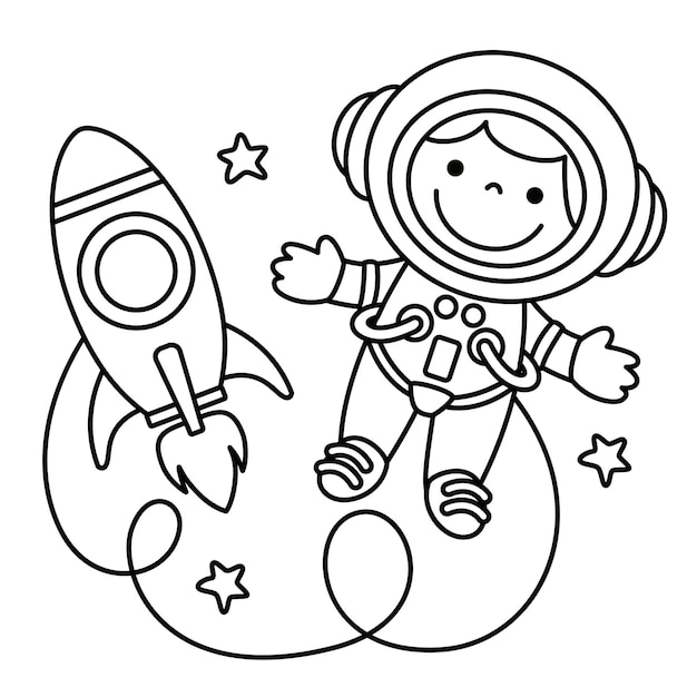 Line Art Drawing For Kids Coloring Page