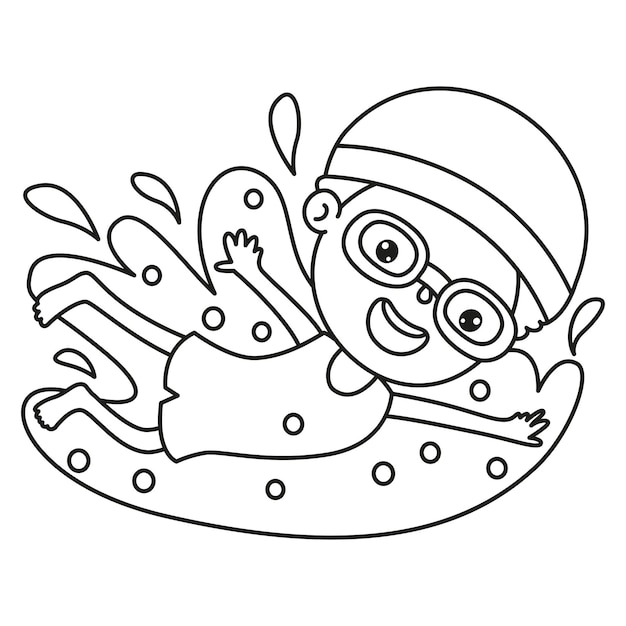 Line Art Drawing For Kids Coloring Page