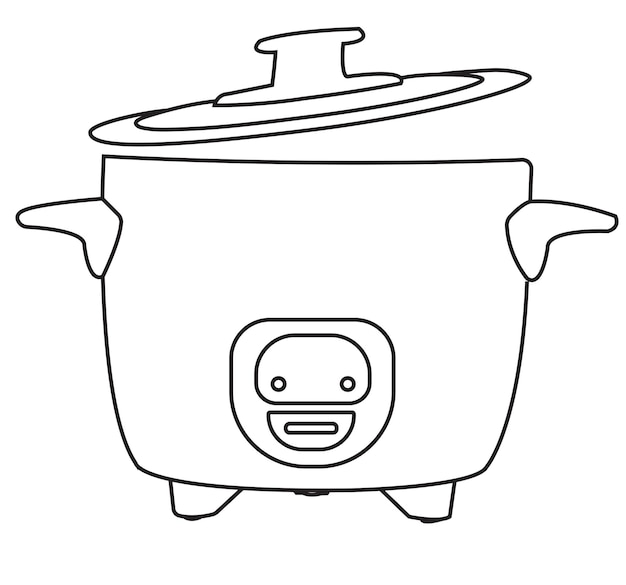 Line art electric rice cooker