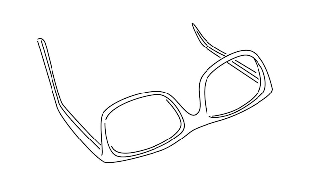 Line art of eyeglasses vector illustration