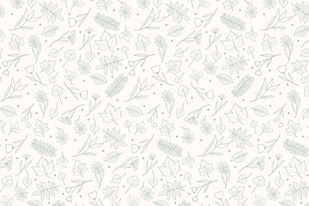 Line art floral pattern flower pattern background