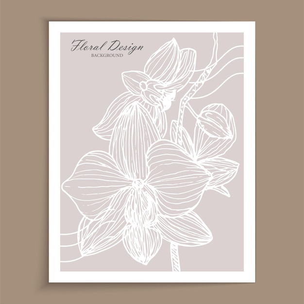 Line art flower wall hanging