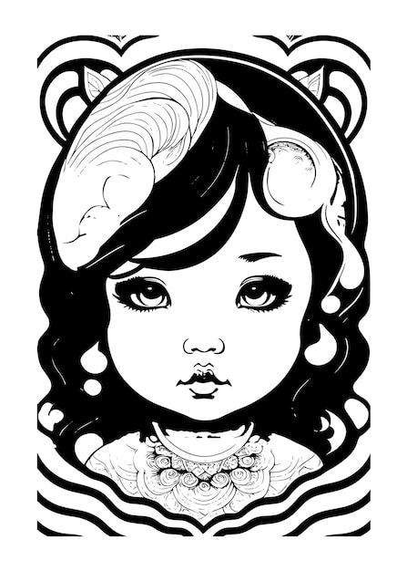 Line Art Free Vector hand drawn illustration