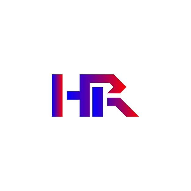 Vettore logo dell'arte di linea hr