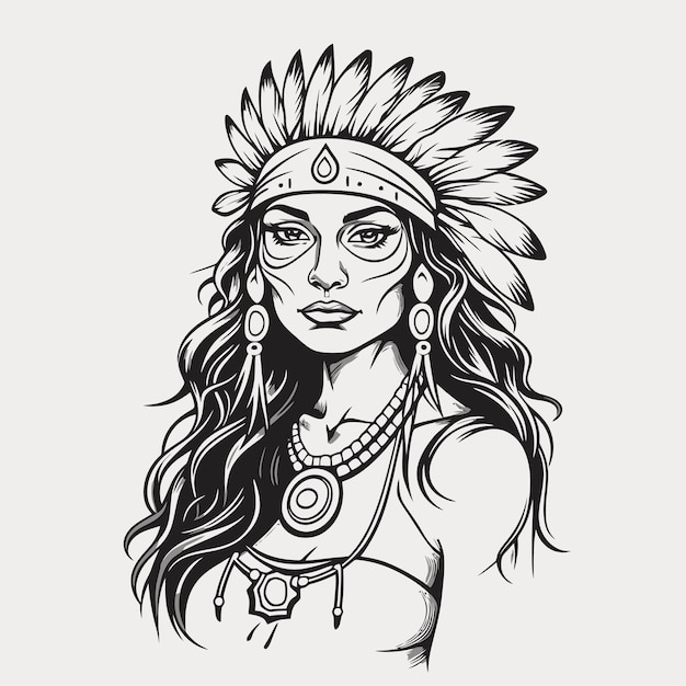 Line Art of Indian women