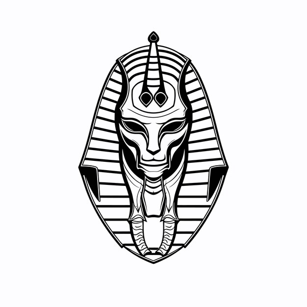 Line Art of King Anubis