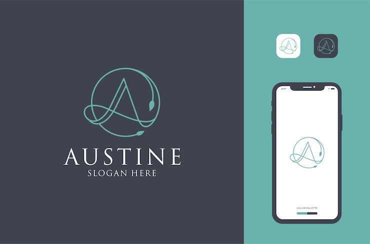 वेक्टर line art of letter a logo design premium vector