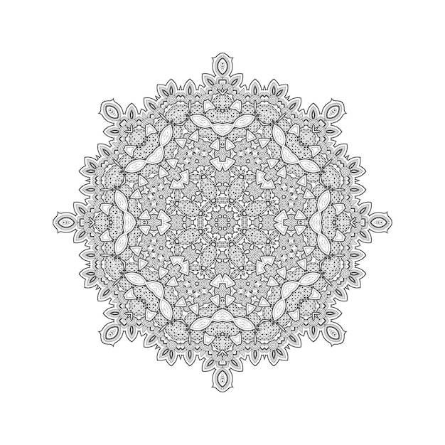 line art mandala vector for design