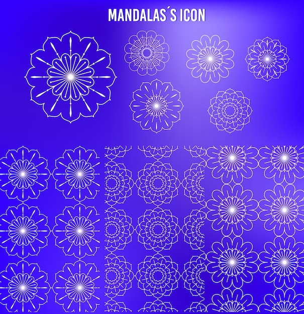 Line art mandalas collection