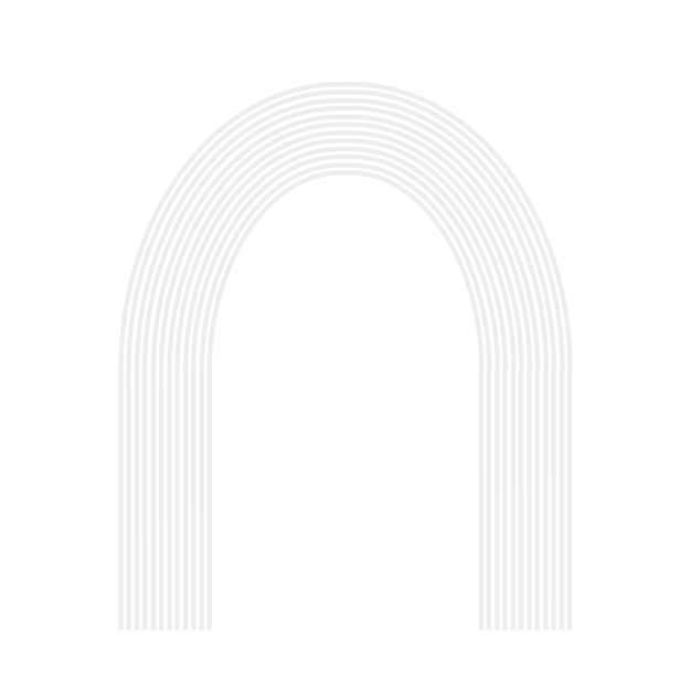Вектор Штриховое искусство середины века арка в стиле бохо абстрактный геометрический декоративный фон