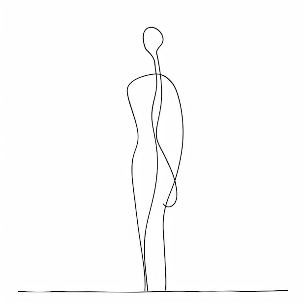 Vettore line art minimalist design disegno vettoriale