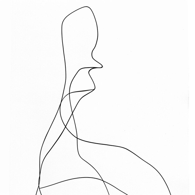 Line art minimalist design disegno vettoriale