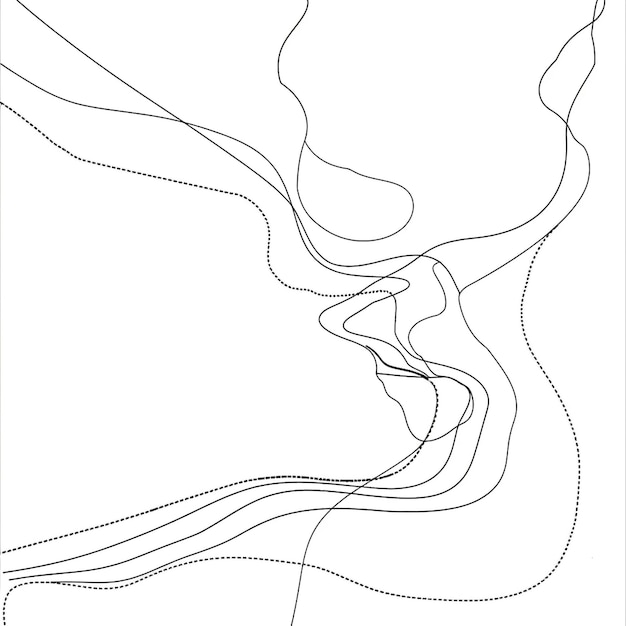 Vector line art minimalist design drawing vector