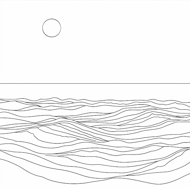 Line art Minimalist Design Drawing Vector