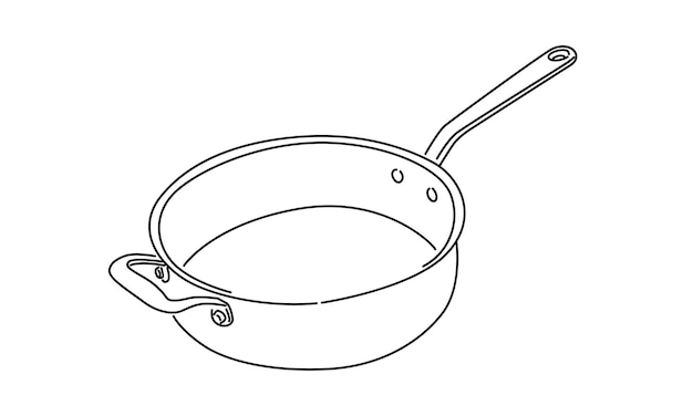 Vector line art of pan vector illustration